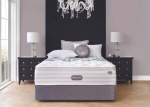 Harvey Norman Beautyrest Gold Reign Mattress Bed in decorated room